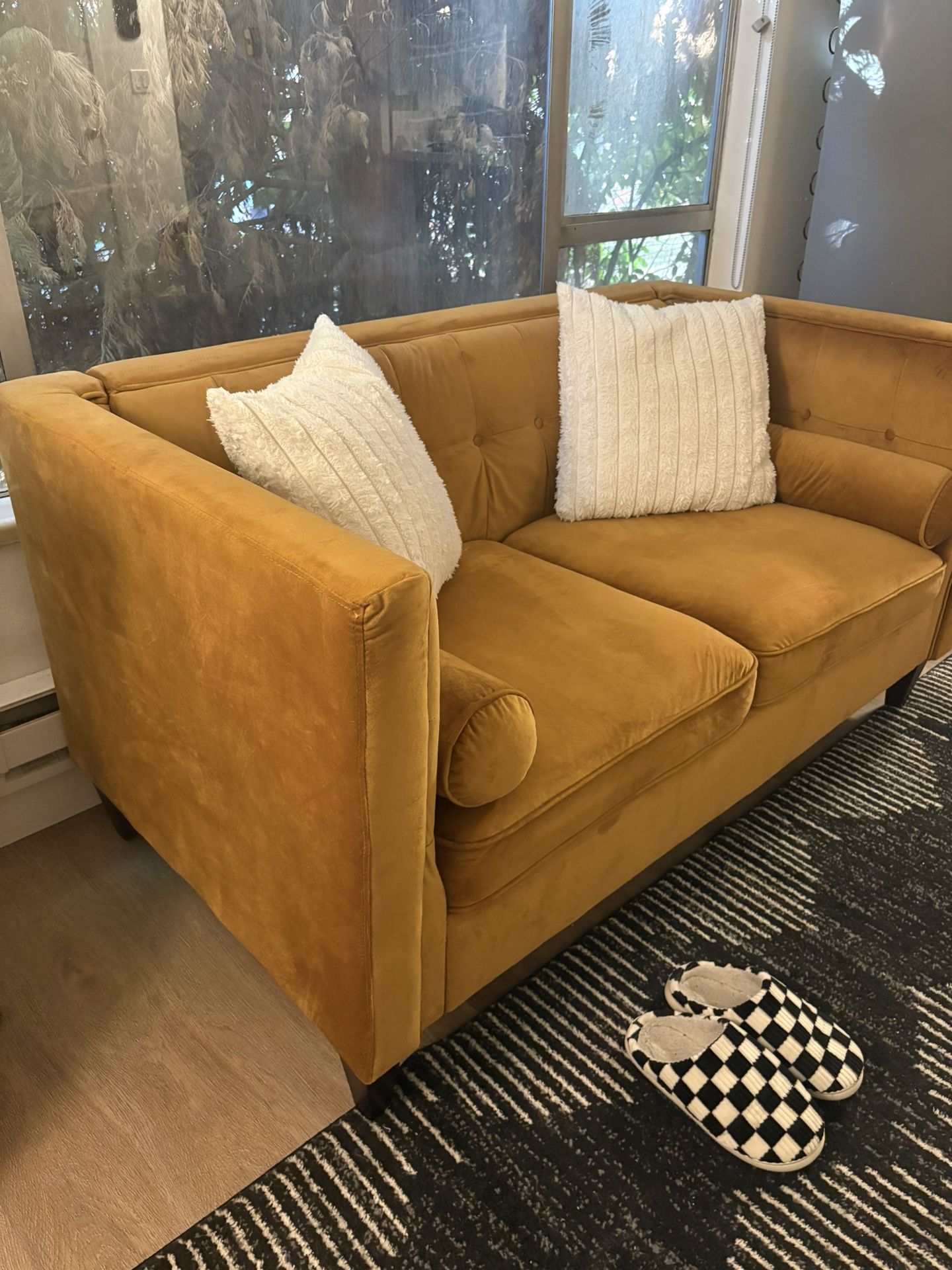 Cute Small Velvet Couch