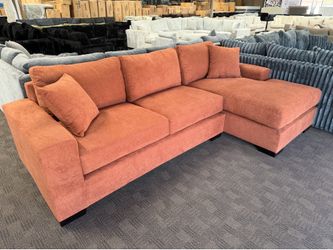 Burnt orange thick comfy sectional
