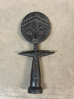🔥RARE Vintage Hand Carved Ashanti Akua'ba Fertility Doll