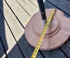 Heavy-Duty Patio Umbrella Stand with Decorative Concrete Base - $28