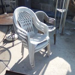 Chair's And  Rod iron Table 