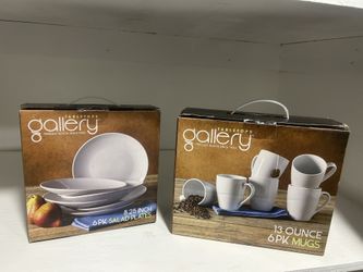 White Cups, And Plates Six Of Each