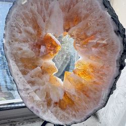 Large Raw Citrine Geode Crystal
