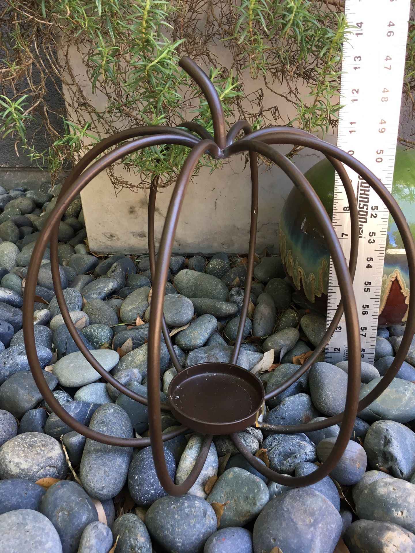 Iron Pumpkin Candle Holder