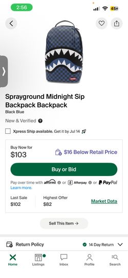 Spray ground backpack