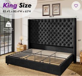 Black bed frame