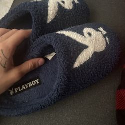 Playboys Fuzzy Slides 