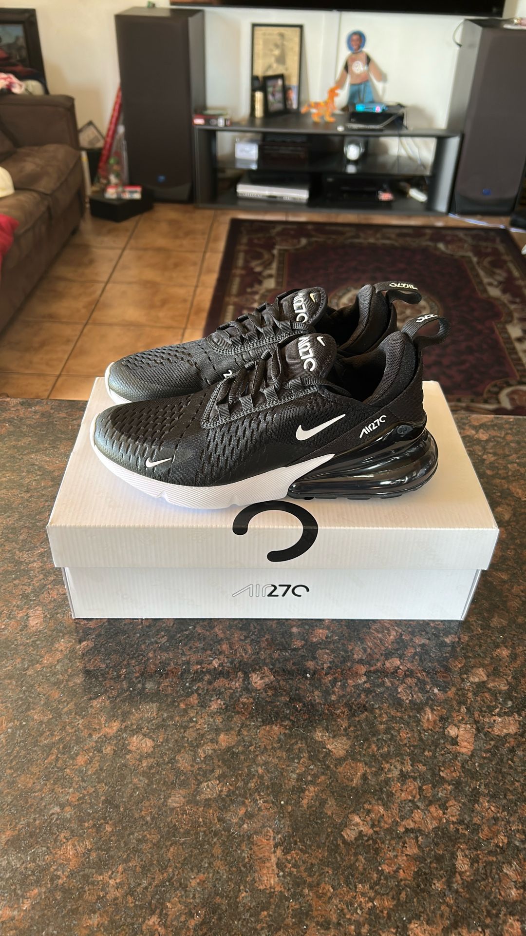 Black N White Nike AIR 270 Women’s, Running Shoes 7.5