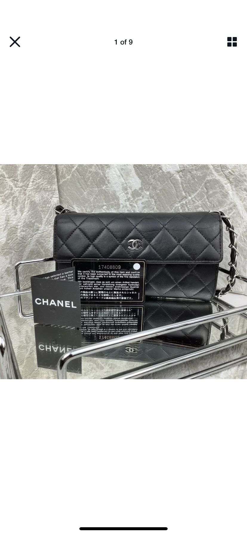 Quilted Chanel Authentic leather Bag On Chain