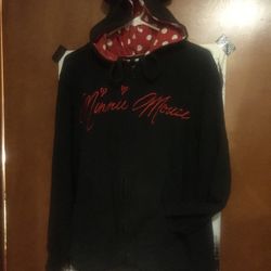 Authentic Disney Minnie Mouse Full ZIP Hooded Sweatshirt with Ears