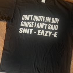 Eazy E. Rap Legend Quote T-Shirt, Size XL