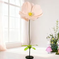 Artificial Flowers Decorations 6ft Fake Paper Poppy Flower for Standing Reception
