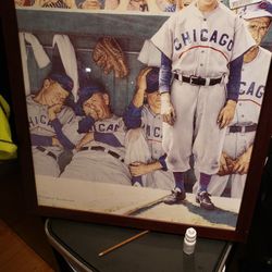 Norman Rockwell "The Dugout" Painting 