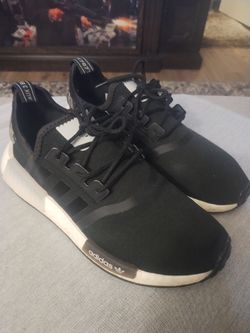 NMDs adidas black and white marble color way
