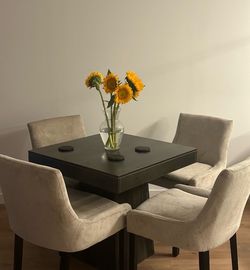 Modern Dining Table + 4 Chairs – Good Condition