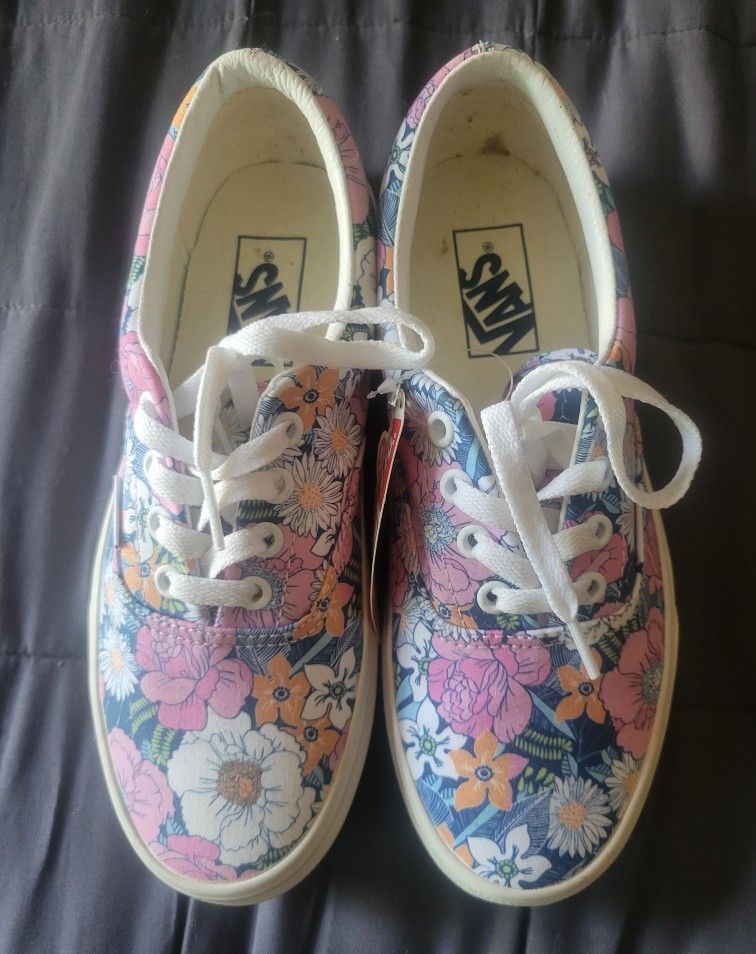 Vans Floral Mens Size 5.5 Womens 7