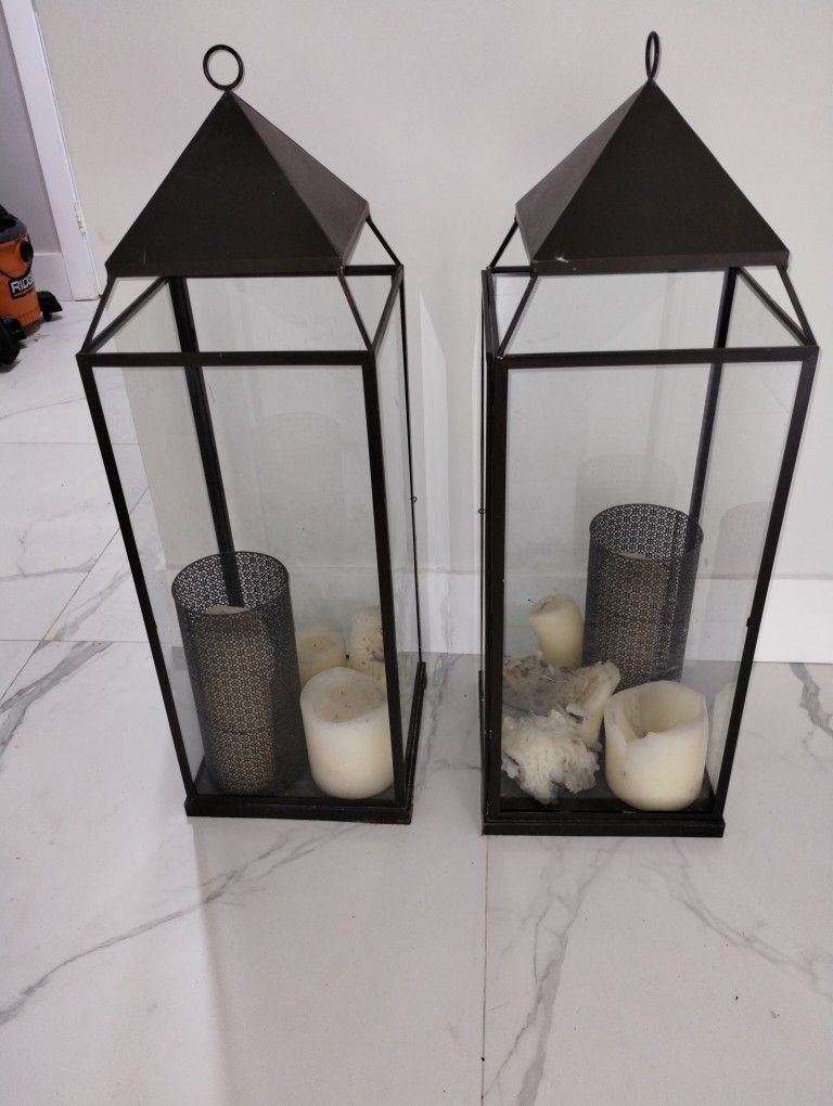 Malta Outdoor Lanterns Pair From Pottery Barn