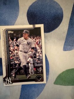 2025 Topps New York Yankees rookie card Ben Rice in excellent condition