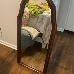 A Beautiful, Brown, Strong (44” Tall X  20” Wide) Mirror (NO SHIPPING)