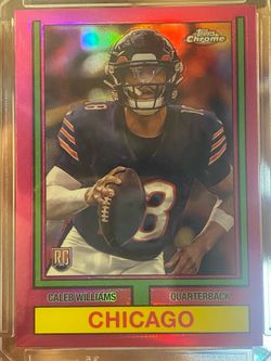 2024 Topps Chrome Caleb Williams Pink Refractor Rookie Card