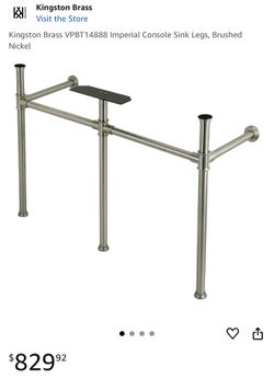 KINGSTON BRASS Console Sink Legs – Brushed Nickel (NEW)