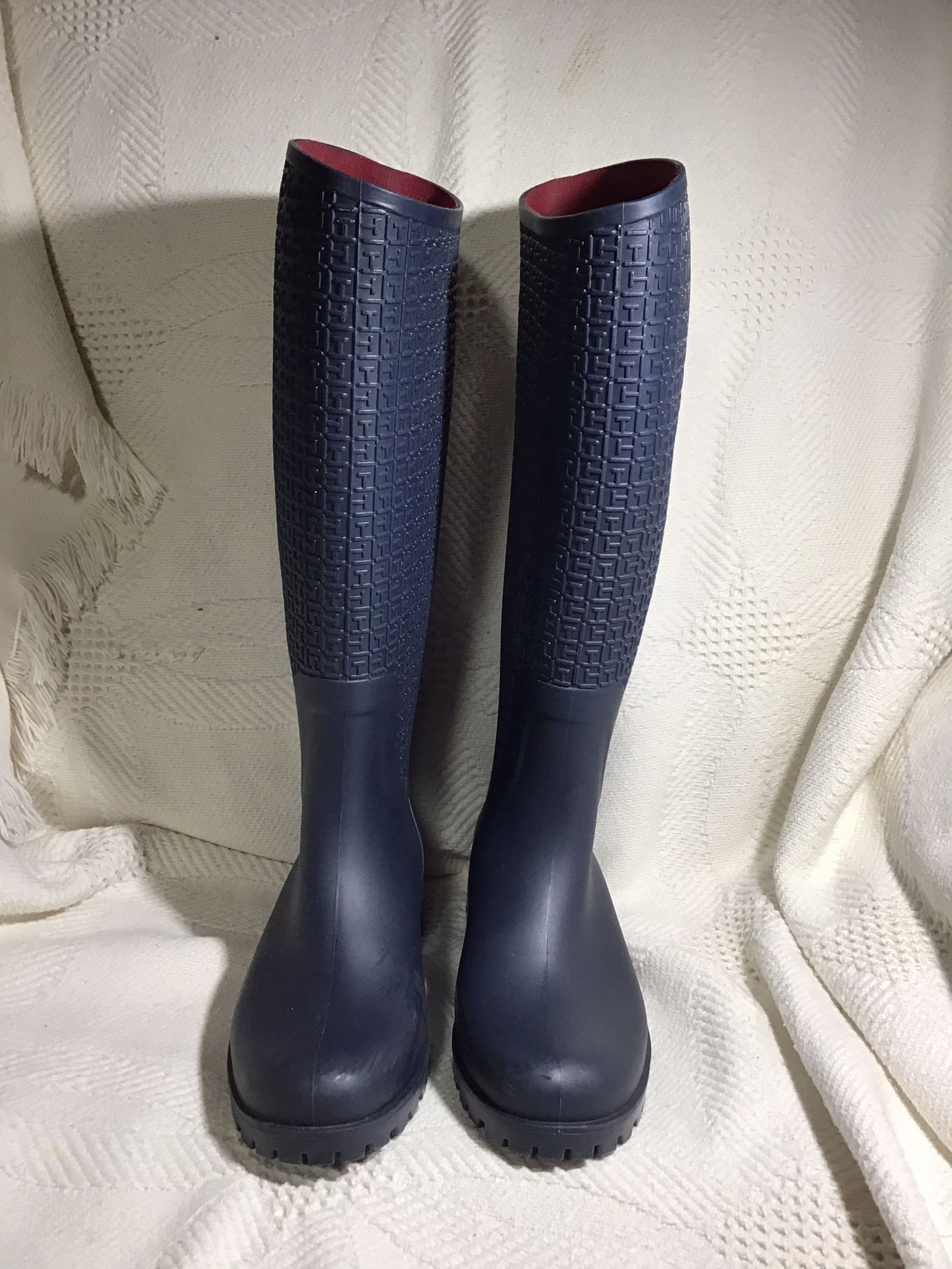 TOMMY HILFIGER RAIN BOOTS WATERPROOF BLACK