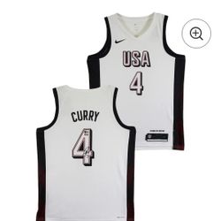 Warriors Stephen Curry Signed Team USA White Nike Swingman Jersey BAS