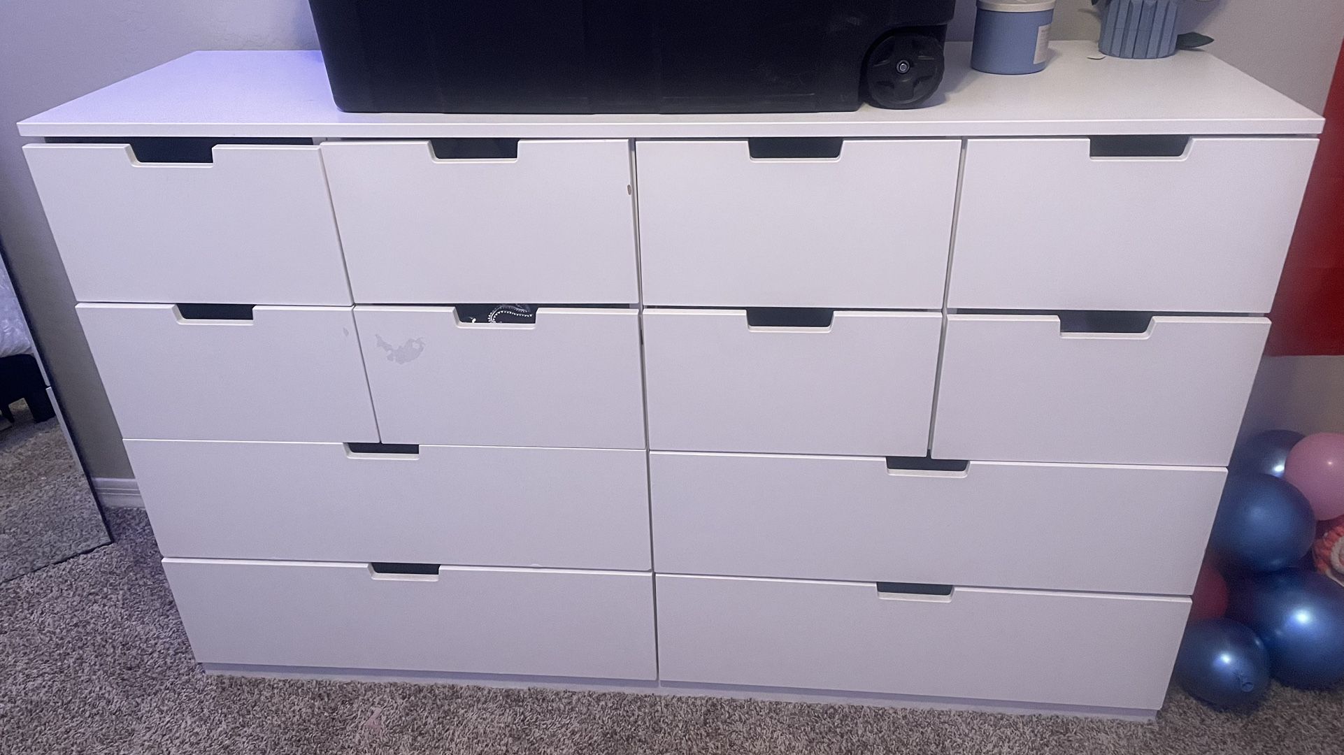 WHITE IKEA 12 Drawer Dresser