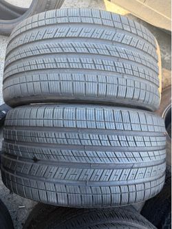 (2) 295/35R21 PAIR OF USED TIRES MICHELIN PILOT SPORT ALL SEASON 60% LIFE !!