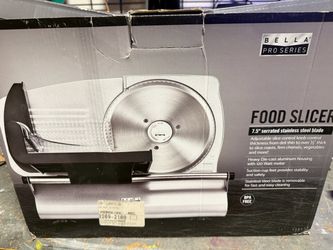 Bella Electric Food Slicer - Stainless Steel Meat Slicer 7.5” Blade