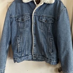 Warm jeans jacket