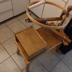 Vintage Premium Wooden Quilting Hoop W/ Floor Stand