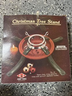 NIB Vintage HANDY THINGS CHRISTMAS TREE STAND ~ NO. 41 ~ Up To 4" TRUNKS