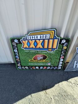 Super Bowl XXXIII Miller Lite Promotional Sign