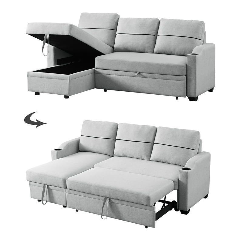 Convertible Sofa Bed with Pull-out Seat