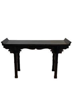 Vintage Oriental Console Table Chinese Hnadcrafted details