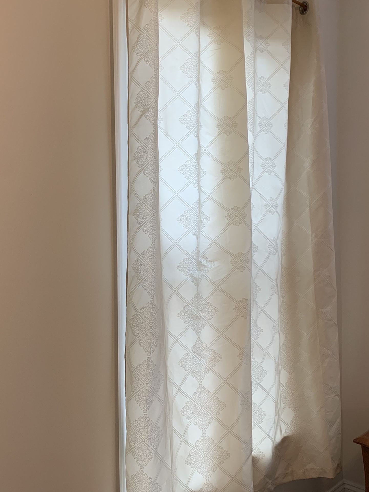 2 Curtain Panels Off White Or Beige 84”