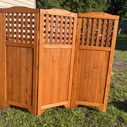 Outside Cedar Deviders Privacy Screens