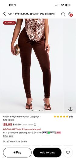 ANALISA HIGH RISE VELVET LEGGINGS