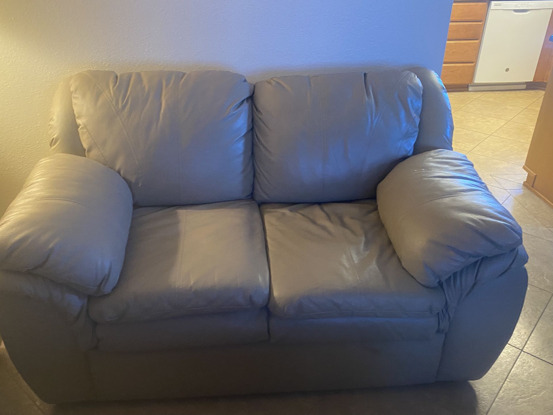 Leather Couch and Loveseat