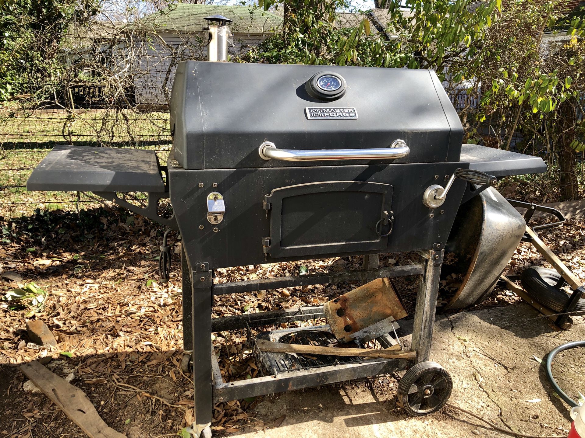 Master Forge Adjustable Charcoal Grill/Smoker