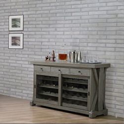 Brand New ECI Graystone Wine Buffet Base Solid wood - $1,200 Retail (In Box)