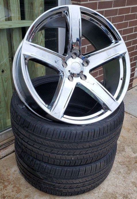 New 24" Chrome Hellcat Replica Wheels For RAM 1500 5 LUG 5X5.5 $39 Down