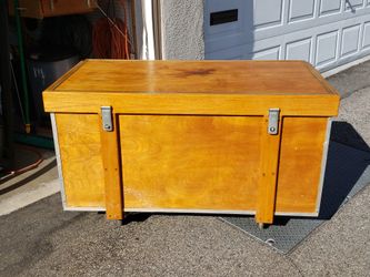 Rolling Wood Work Box