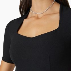 Shoshanna Queen Ann Neckline  Midnight Color Gown