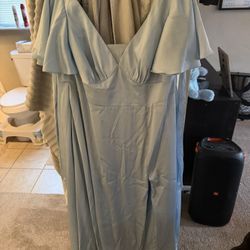 Azazie Sky Blue Bridesmaid Dress: Size 18!