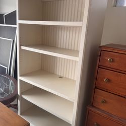 French vanilla & cherry Desk Shelf Cabinets Ensemble