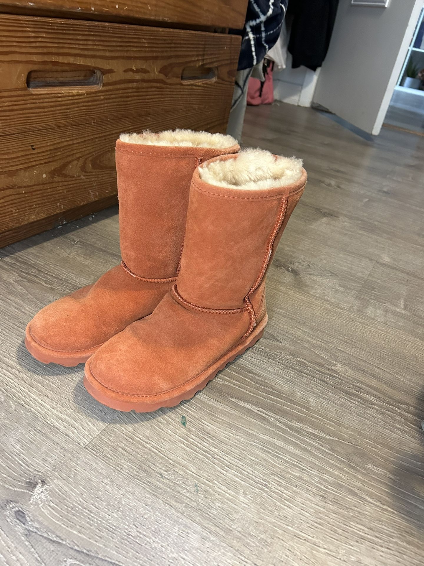 TALL ORANGE BEARPAW BOOT