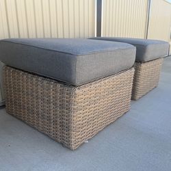 2 New In Box Large Patio Ottomans