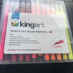 New King Art watercolor brush markers, 36 colors